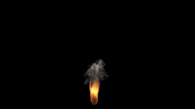 Fire burning on black background photo