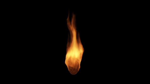 Fire burning on black background photo