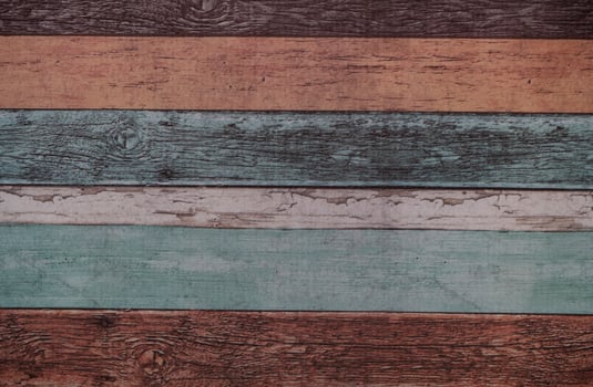 Wooden planks of various colors photo