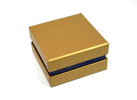 Golden gift box photo