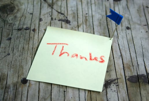 Thanks sticky note photo
