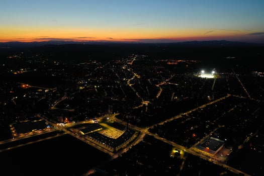 Night city panorama photo
