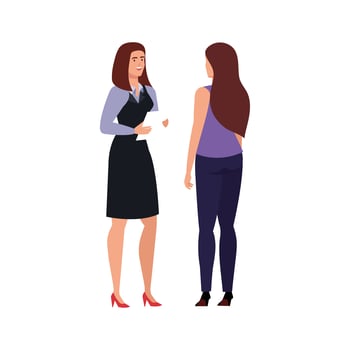 business women elegant avatar character vector