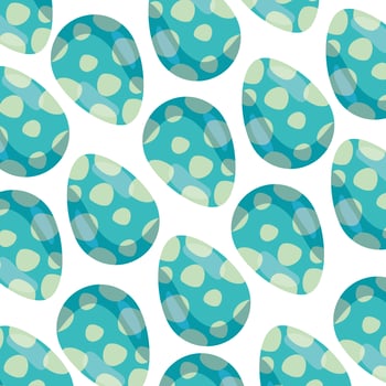 background of eggs easter decorated with dots vector