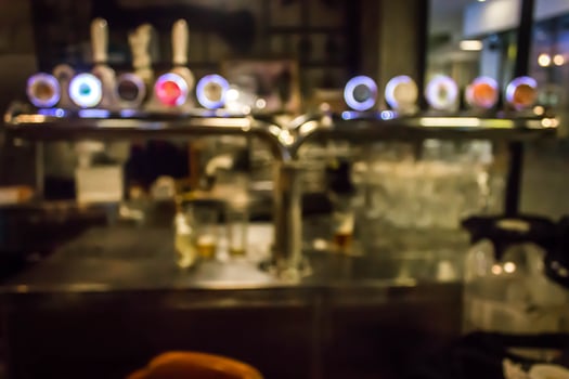 Blurred retaurant bar counter photo