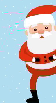 merry christmas santa claus character vector