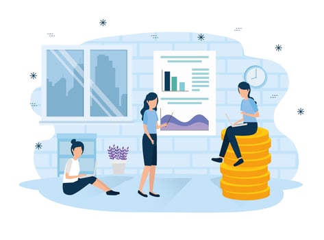 Business analysis statistics vector design