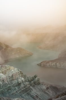 Mist over a stream photo
