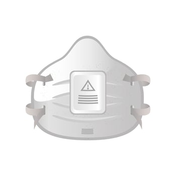 industrial face mask n95 on white background vector