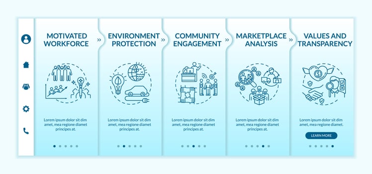 Public relationship onboarding vector template