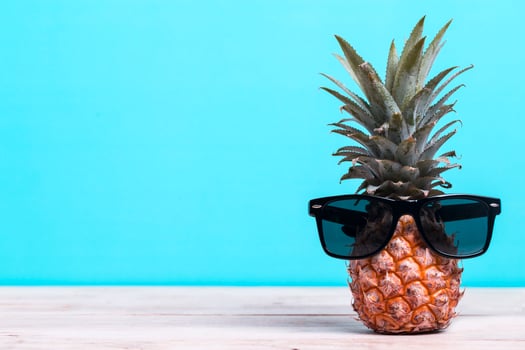 Pineapple wearing sunglasses photo