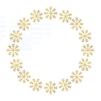frame circular of snowflake christmas decoration vector