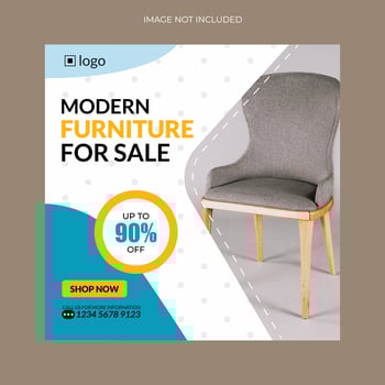 Furniture Sale Banner For Flyer And Social Media vector