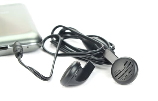 Earphones plugged in photo
