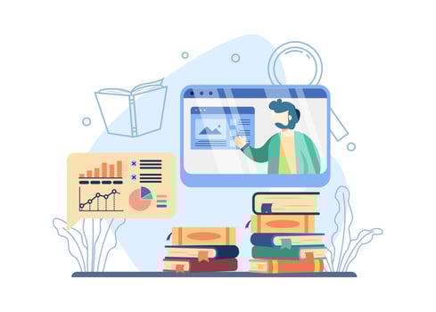 Online courses concept vector