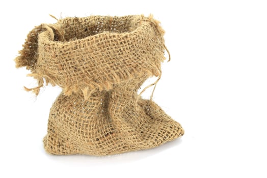 Empty burlap sack photo