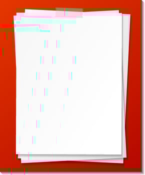 Empty paper note template stick with tape vector
