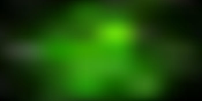 Dark green vector blurred template.