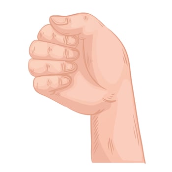 hand human fist symbol isolated icon vector