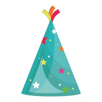party hat cone happy birthday icon vector