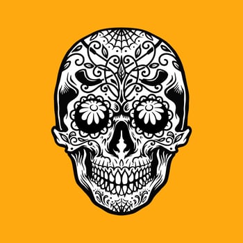 Mexican Dia De Los Muertos Tattoo Element vector