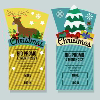 christmas sale vertical banner with winter elements vector