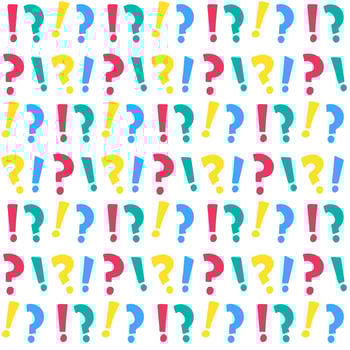 Question and exclamation marks seamless pattern vector