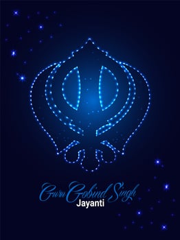 Creative background with sikh symbol vector