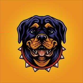 Rottweiler Dog Esport Mascot vector