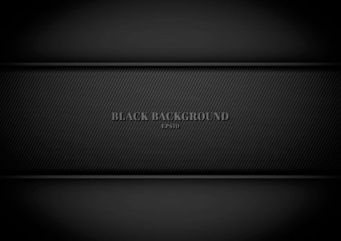 Black metallic background and texture with space for your text. vector