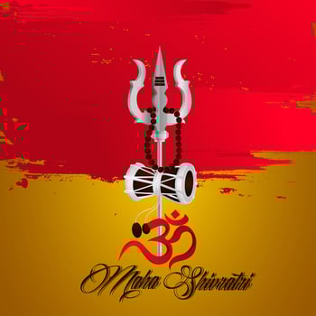 Illustration happy maha shivratri of indian festival vector