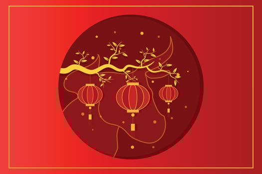 Chinese New Year Background Template vector