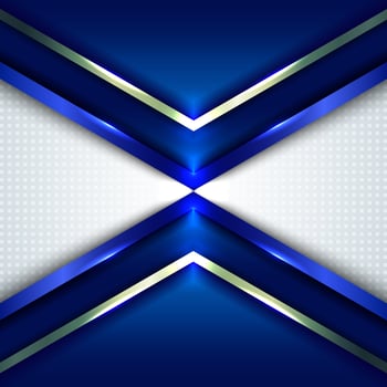 Abstract technology concept blue metallic angle arrows vector