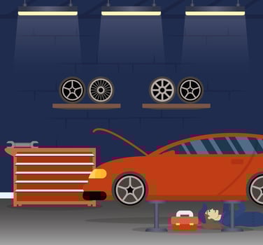 Mechanic woman working vector