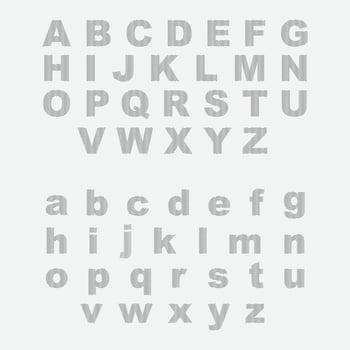 Finger print texture alphabet elements. Set of geometric graphic elements design vector
