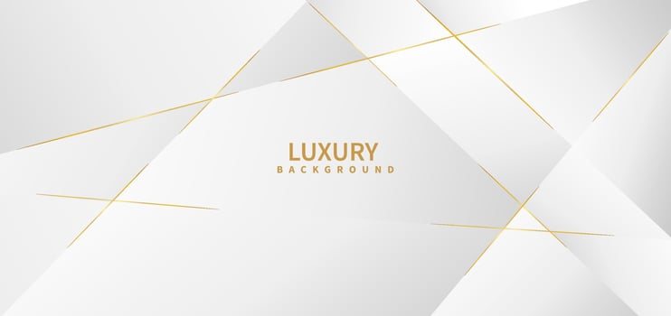 Abstract white background with golden line luxury. vector