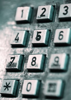 Telephone button close-up photo