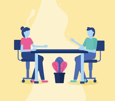 People in an office meeting vector