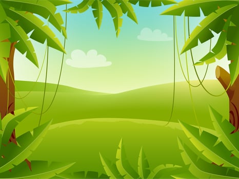 Jungle Cartoon Background vector