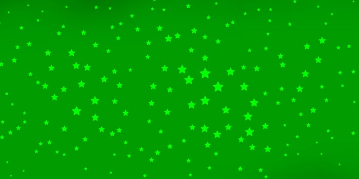 Dark Green vector layout with bright stars.