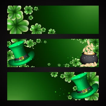 Set Of Saint Patricks Day Sale Banner Design Template vector