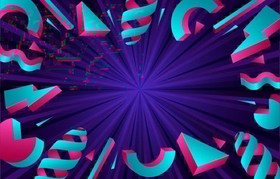 Geometric Popping Purple Background vector