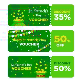 St. Patrick's Day Voucher vector
