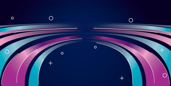 colorful light trail in purple and blue background vector