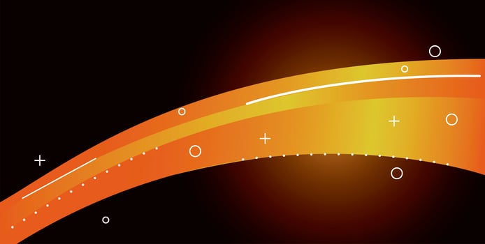 colorful light trail in yellow background vector