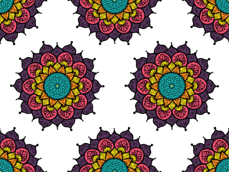 Mandala Seamless Pattern vector