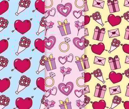 Valentine's Day pattern background vector
