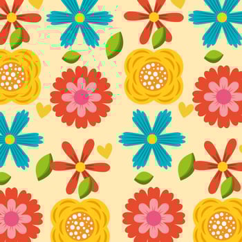 Cute floral pattern background vector