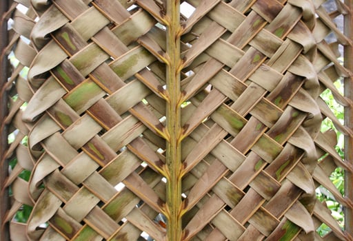Woven bamboo texture background photo