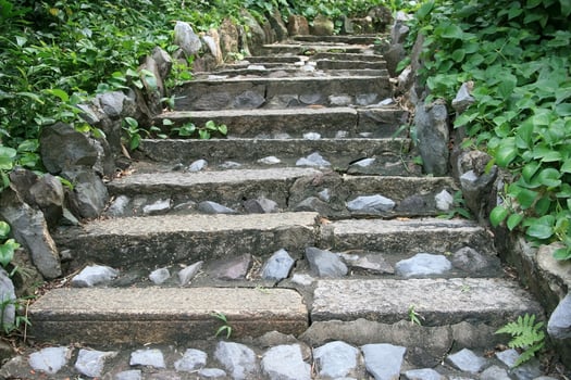 Stone stairs outside photo